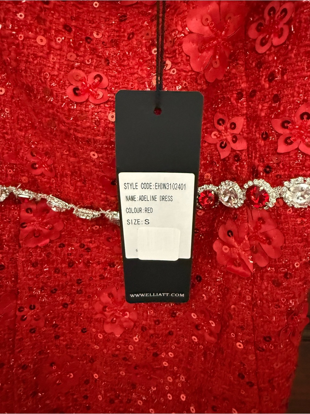 elliatt Adeline Embellished Sequin Tweed Cocktail Minidress Size:S $278 - Picture 11 of 12